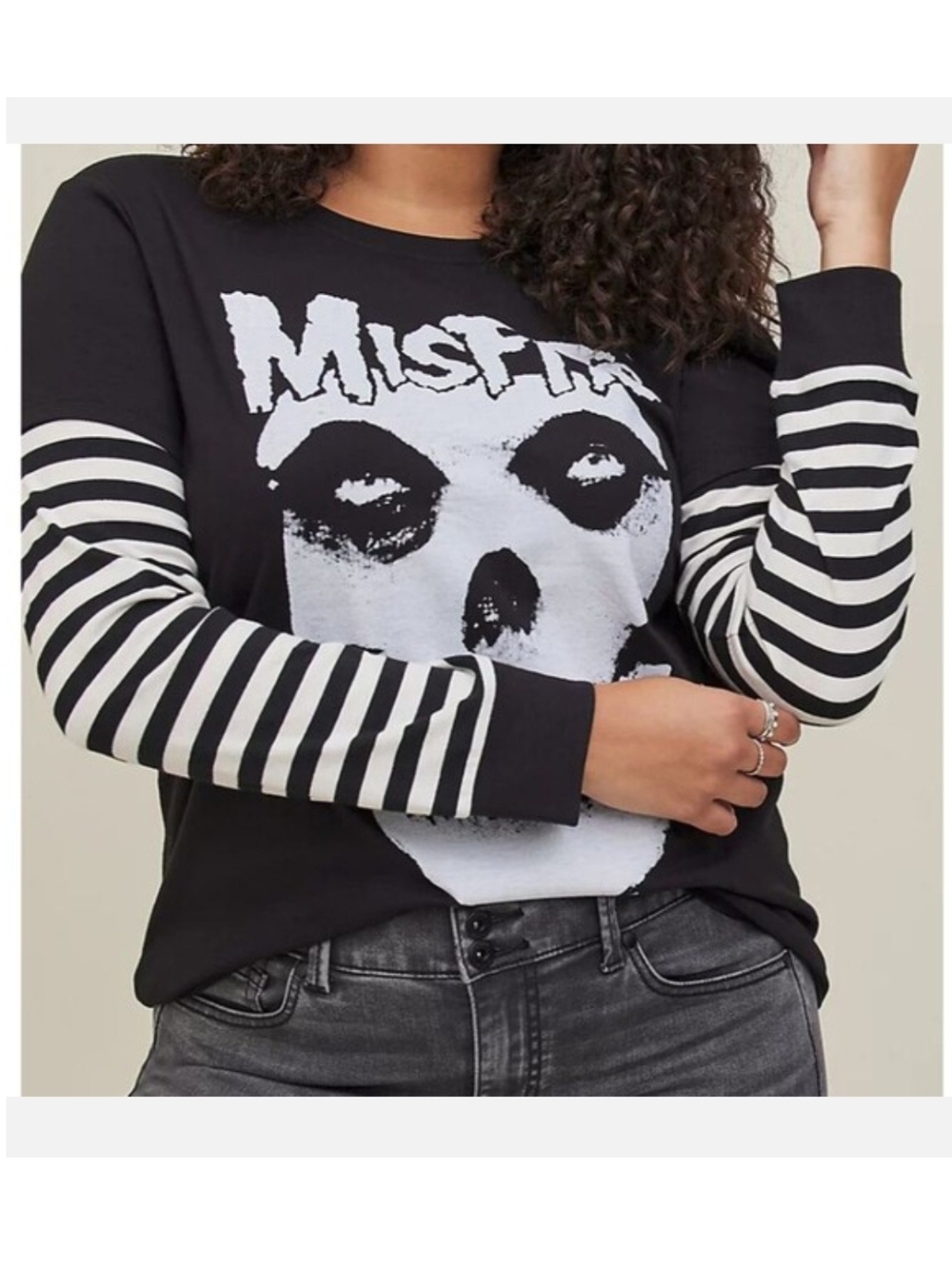 torrid 1 Misfits Layered-Look Long Sleeve Top 3680-CT